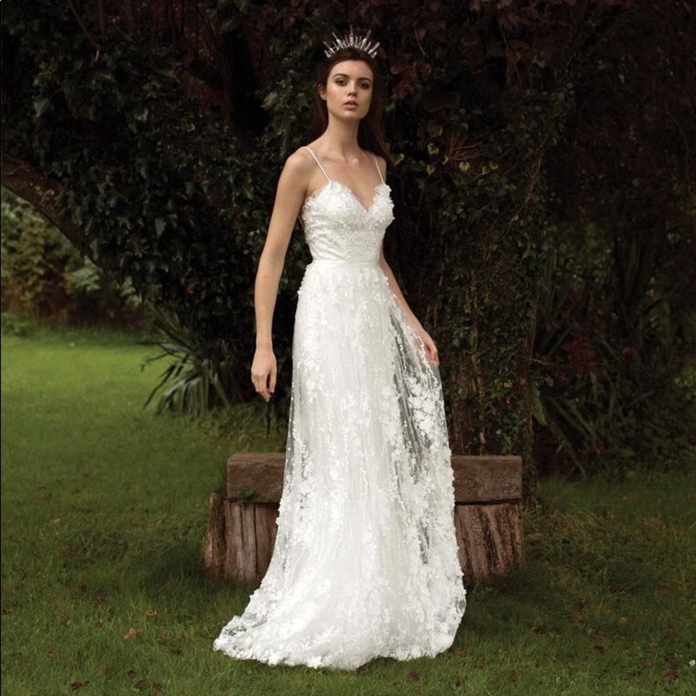 BHLDN Floral Appliqué Gown - Picture 2 of 5